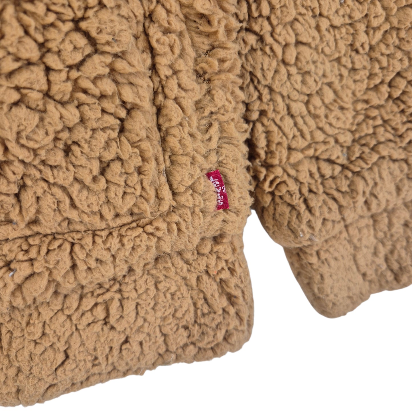 Levis Brown Fleece Zip Jumper Size S