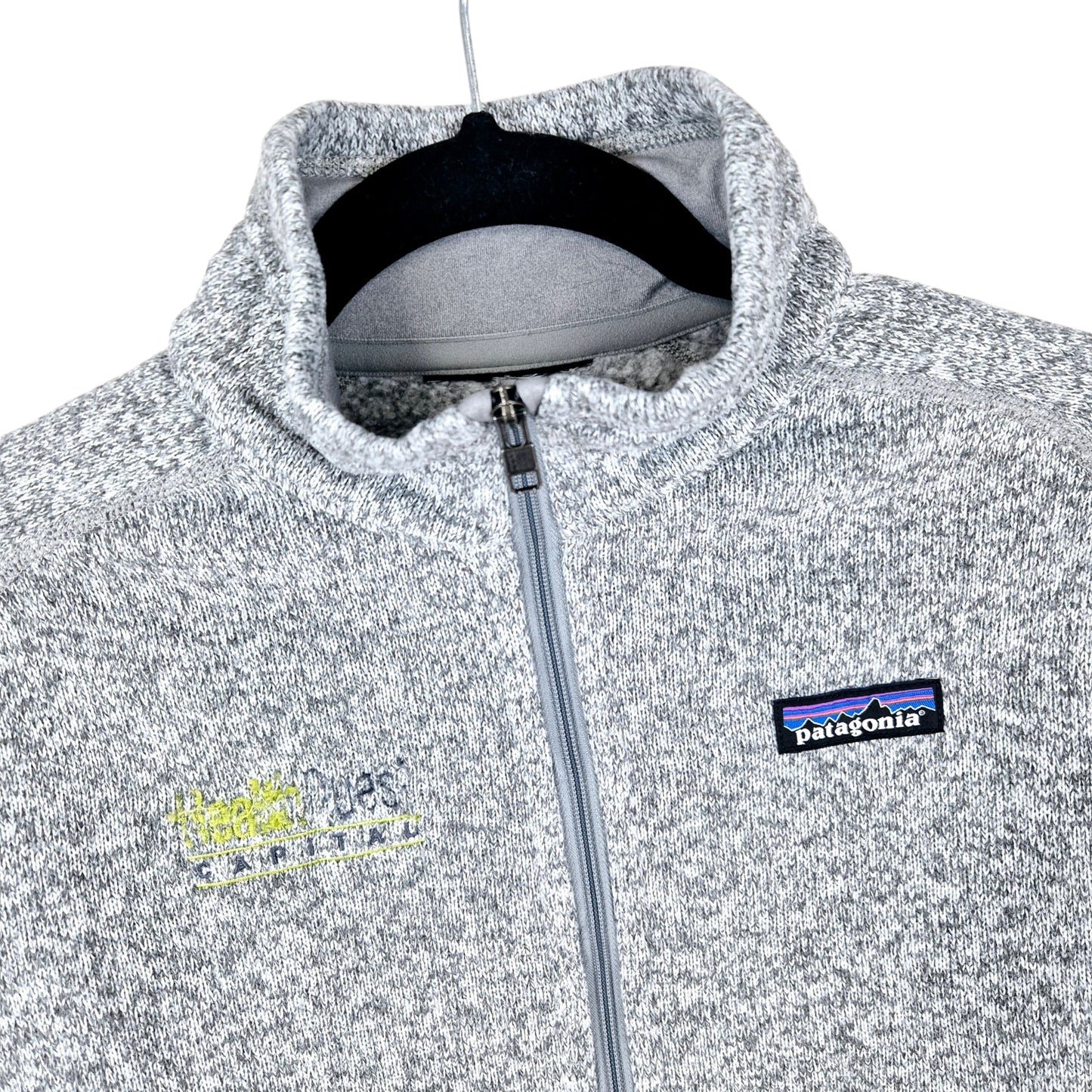 Patagonia Light Grey Womens Fleece Zip Jumper Size L