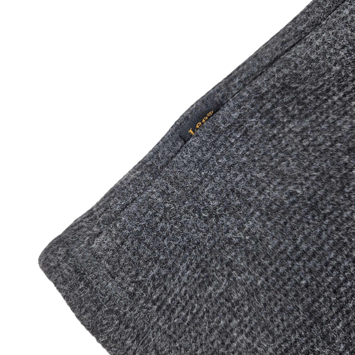 Lee Grey Quarter Button Fleece Jumper Size L