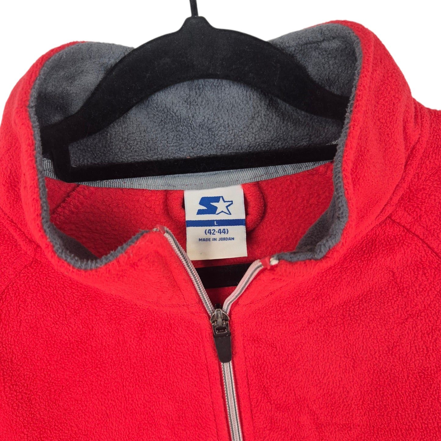Starter Red Fleece Zip Jumper Size L