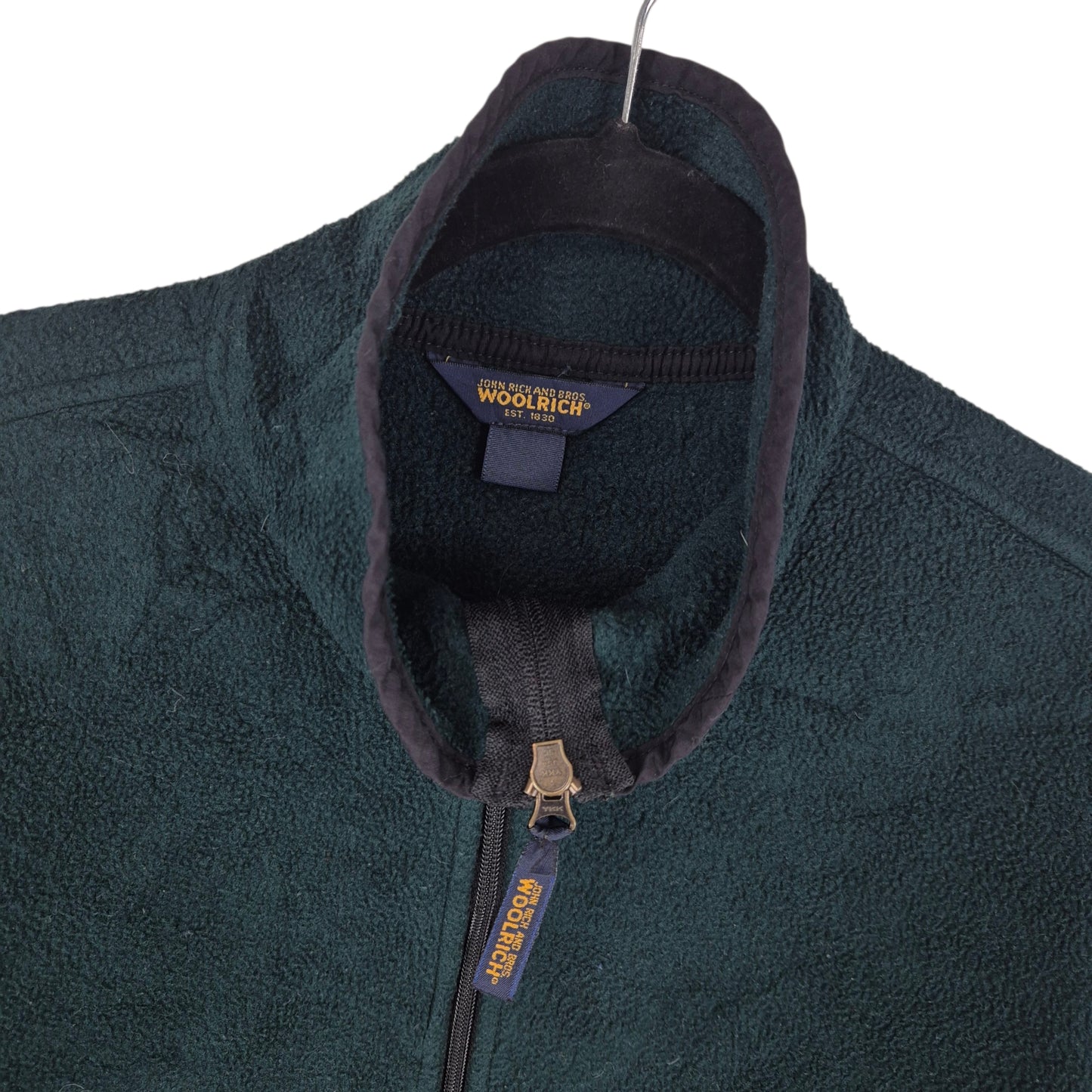 Vintage Woolrich 90's Dark Green Quarter Zip Fleece Jumper Size 2XL