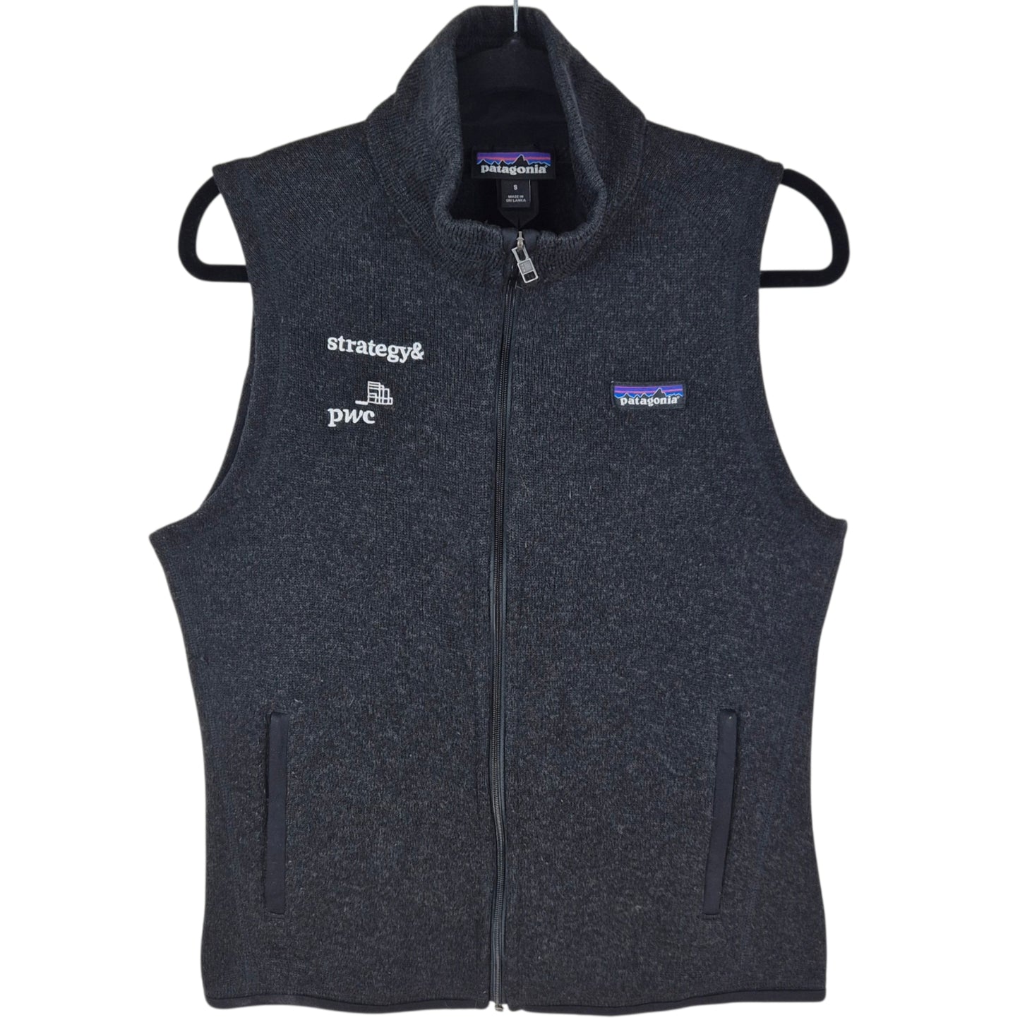 Patagonia PWC Dark Grey Fleece Zip Vest Size S