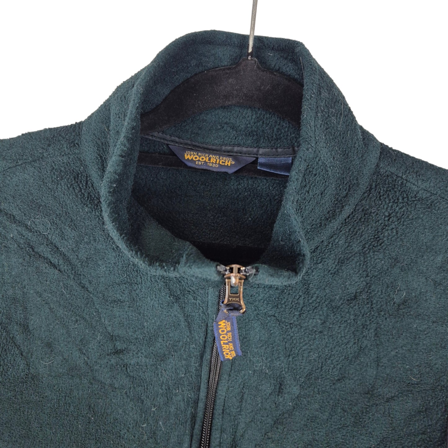 Vintage Woolrich 90's Dark Green Fleece Vest Size L
