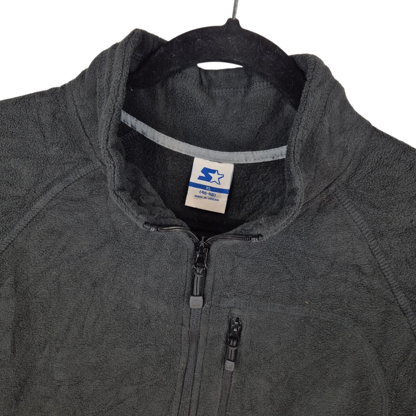 Starter Black Quarter Zip Fleece Jumper Size XL