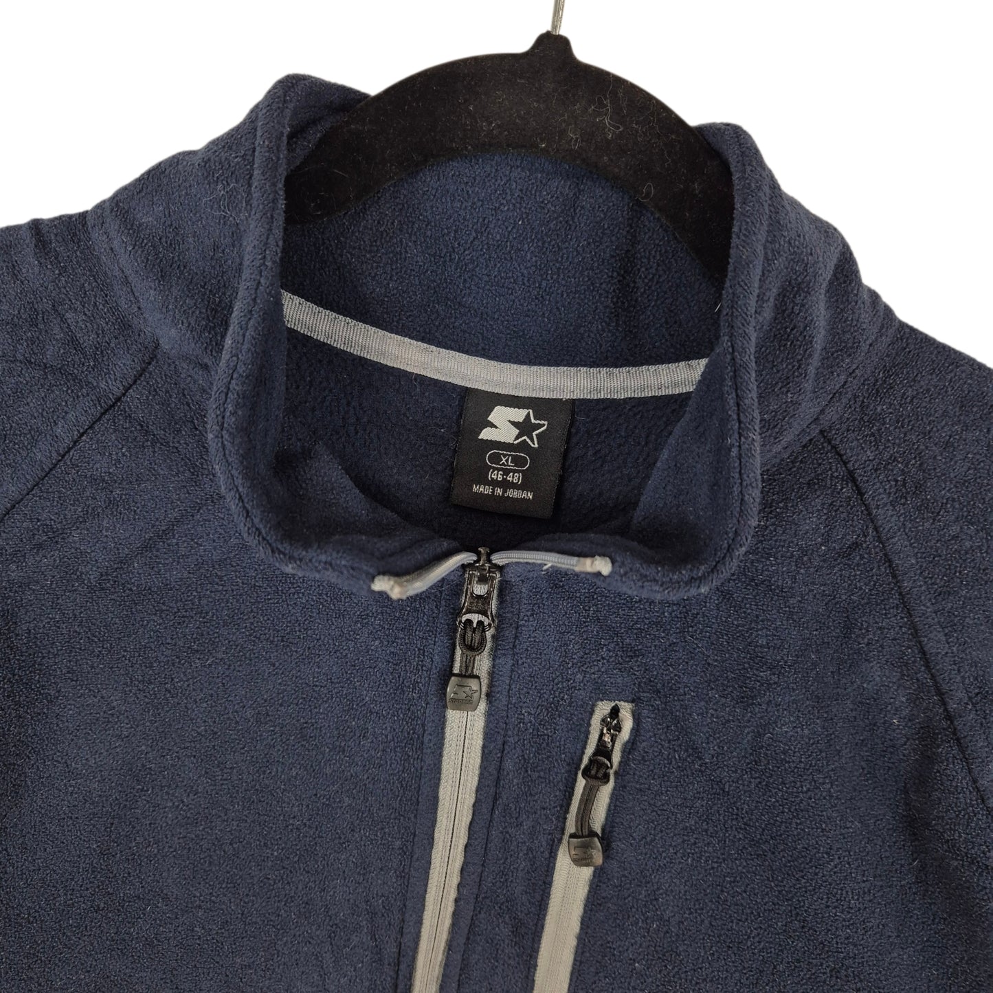 Vintage Starter Dark Blue Quarter Zip Fleece Jumper Size XL