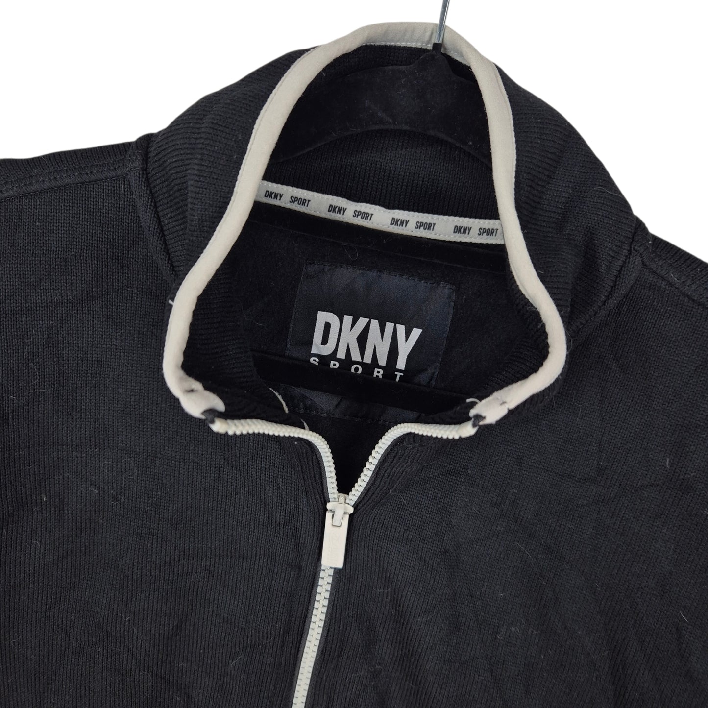 DKNY Sport Womens Black Oversized Fleece Jumper Size L