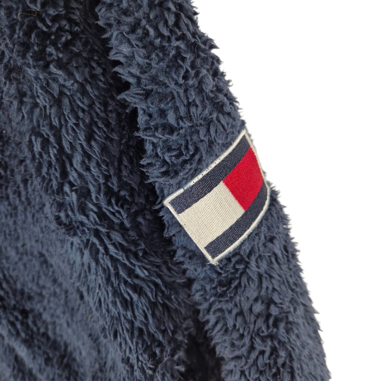 Tommy Hilfiger Womens Dark Blue Mink Fleece Zip Jumper Size M