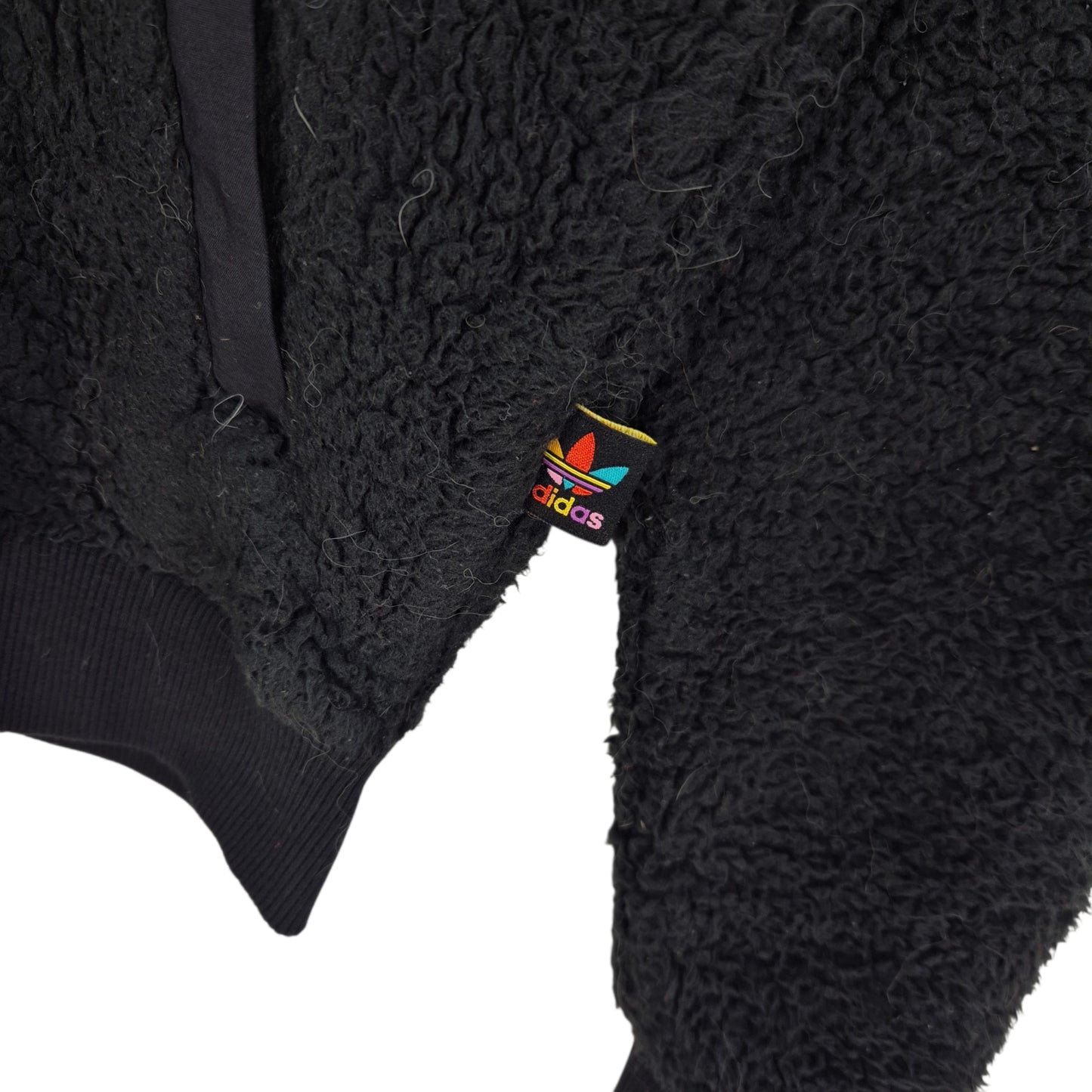 Adidas Pharrell Williams Black Embroidered Fleece Bomber Jacket Size XS