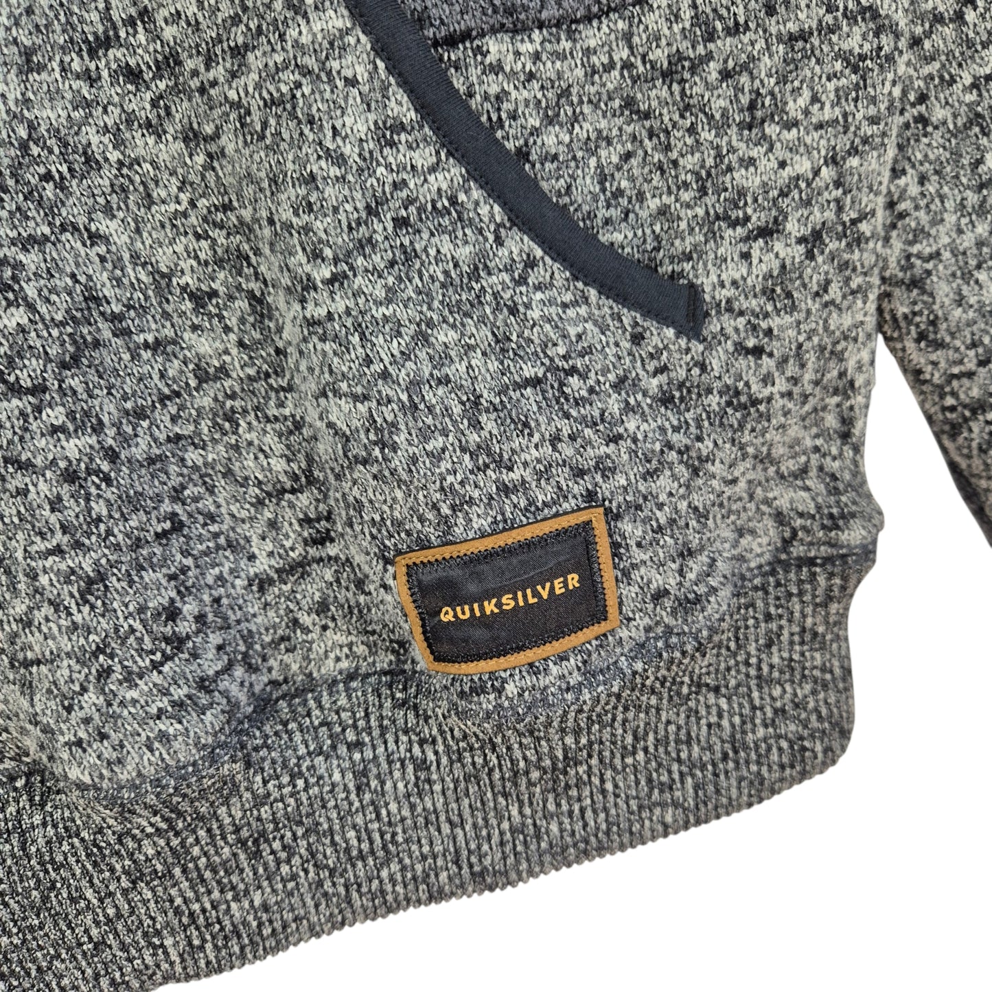 Quicksilver Grey Quarter Button Fleece Hoodie Size M
