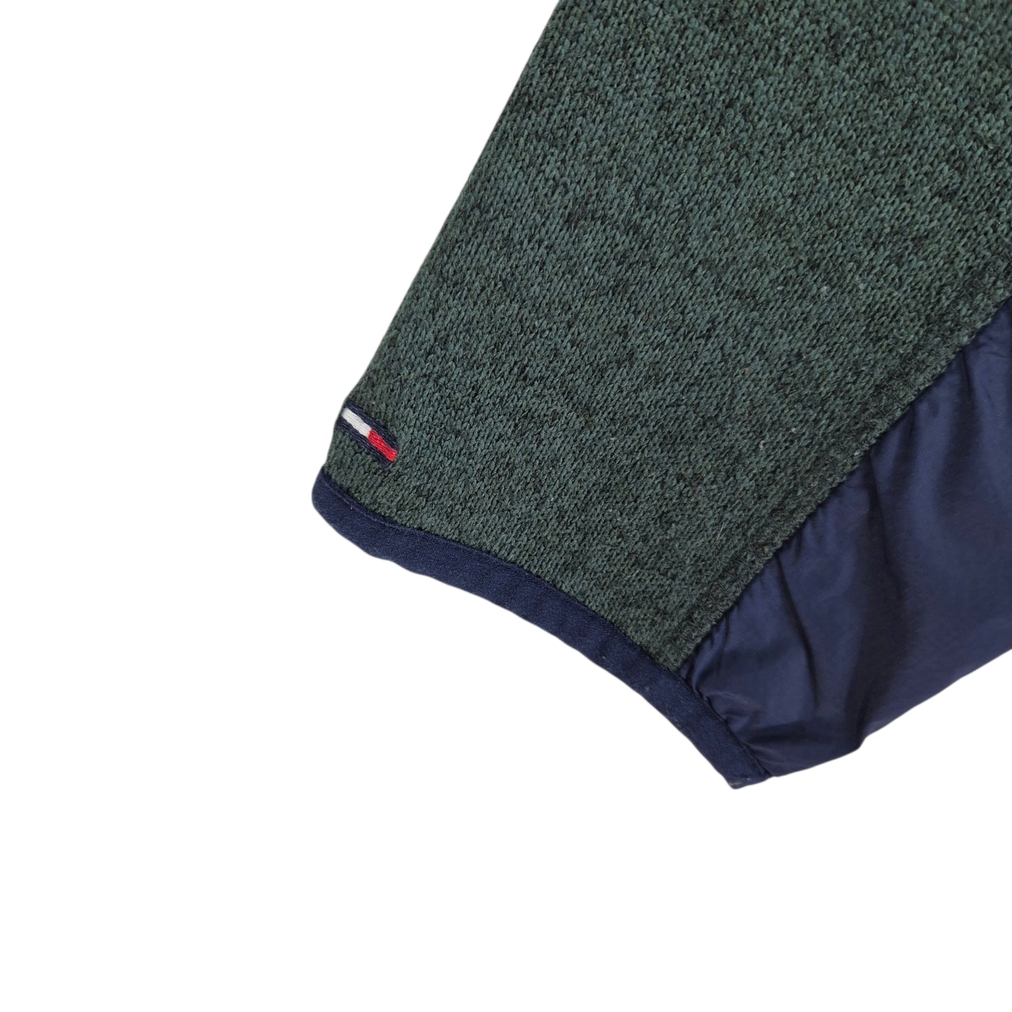 Tommy Hilfiger Green Quarter Button Fleece Jumper Size M