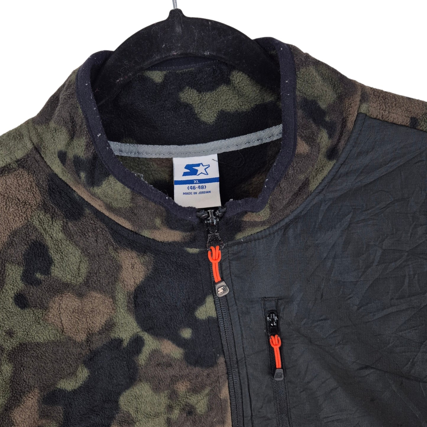 Starter Camo Green Quarter Zip Fleece Jumper Size XL