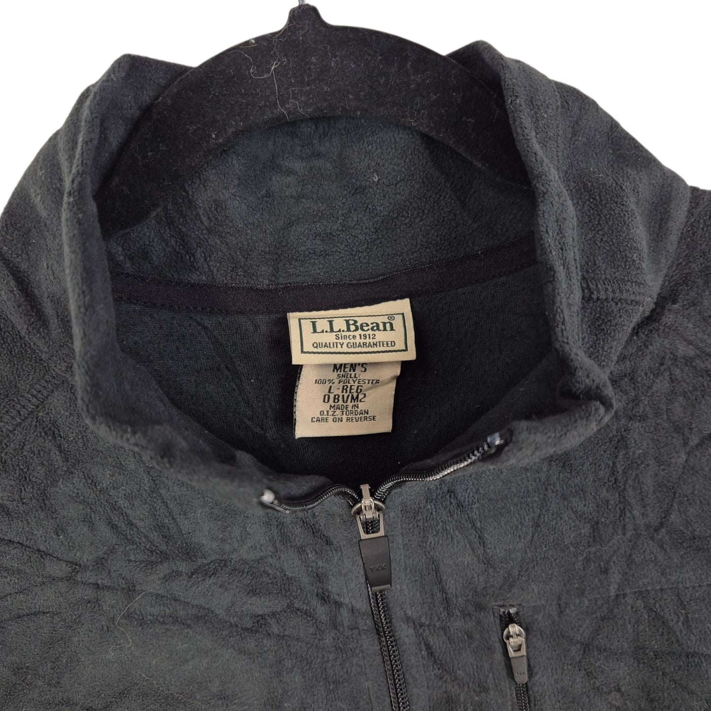 LL Bean Dark Grey Quarter Zip Fleece Jumper Size L