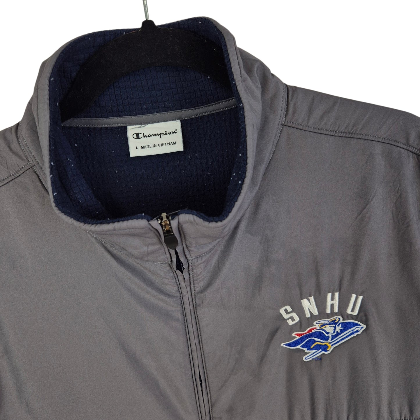 Champion Southern New Hampshire Uni Dark Blue & Grey Fleece Zip Jumper Size L