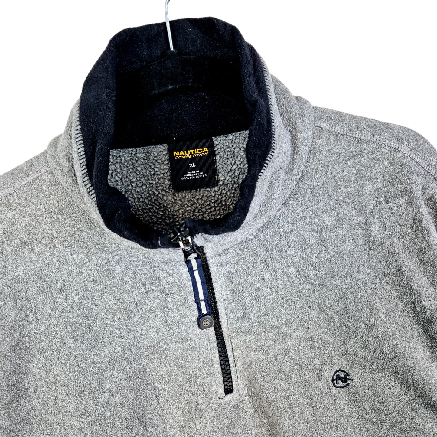 Nautica Competition Grey Quarter Zip Fleece Jumper Size XL