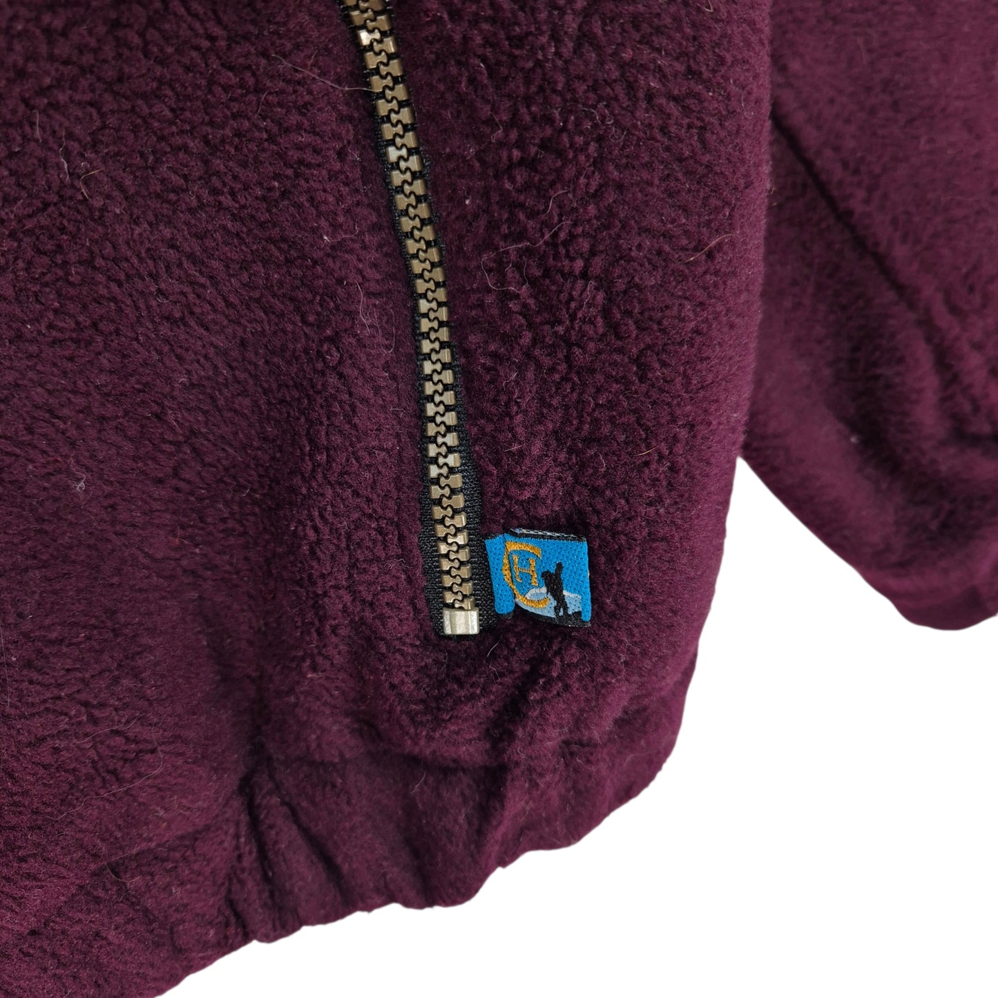 Vintage Cape Heights 90's Burgundy USA Fleece Zip Jumper Size L