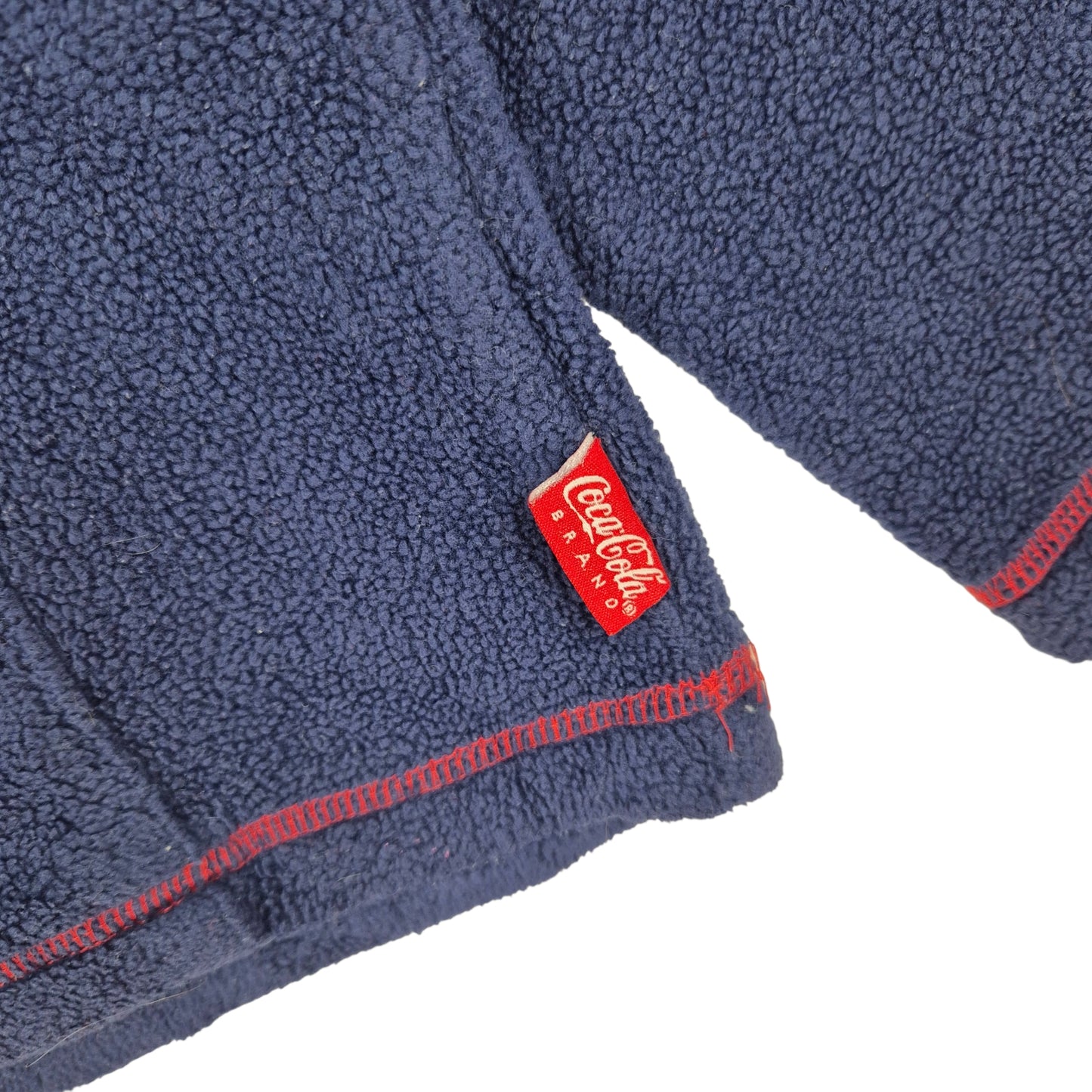 Vintage Coca Cola 90's Dark Blue Fleece Hoodie Size L