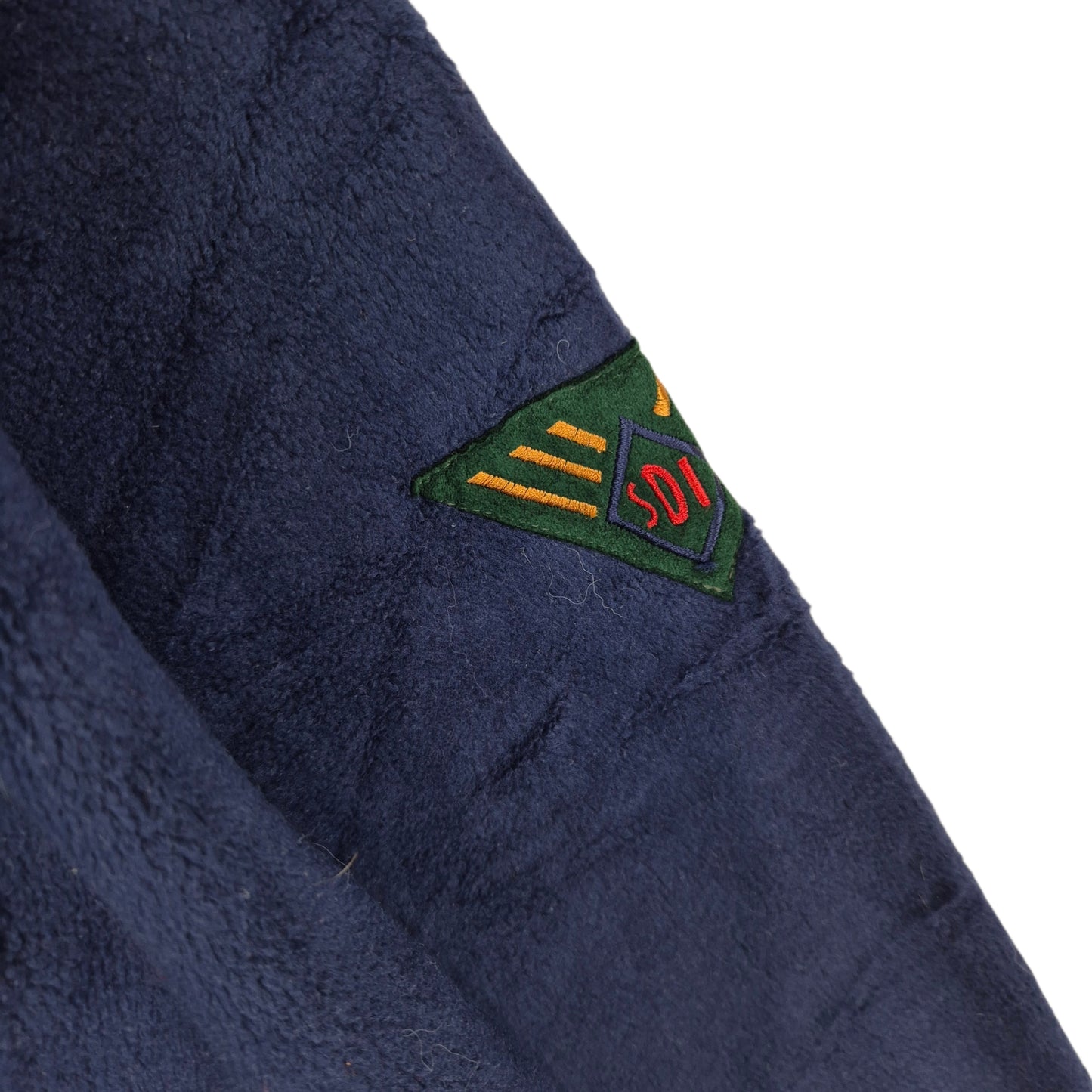 Vintage SDI USA 90's Dark Blue Heavy Quarter Zip Fleece Jumper Size XL