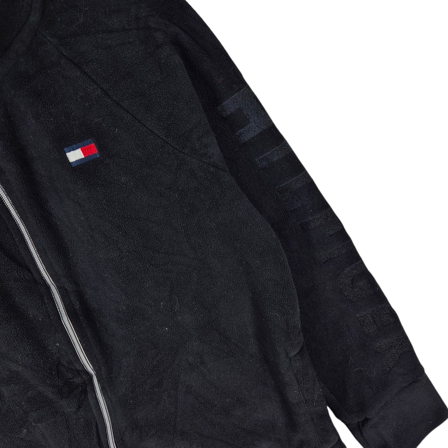 Tommy Hilfiger Sport Womens Black Fleece Zip Jumper Size M