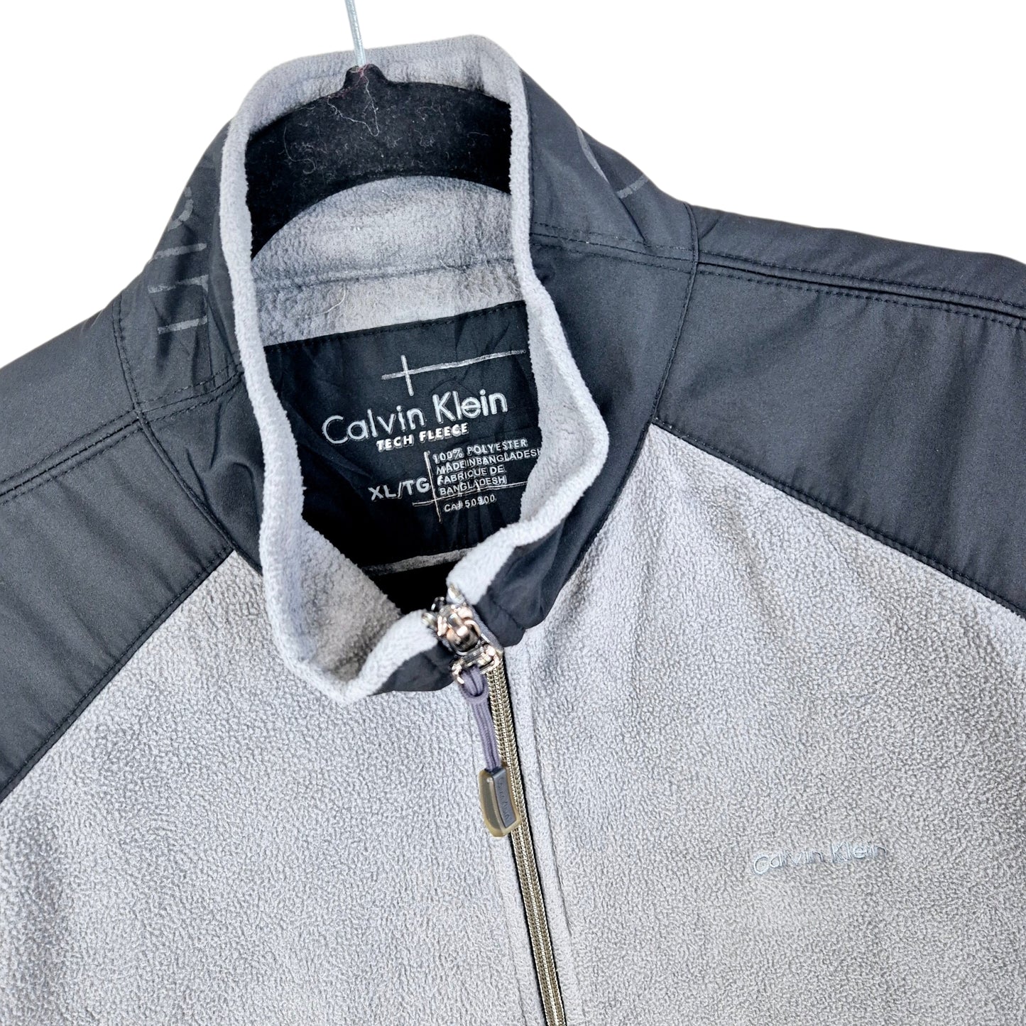 Calvin Klein Grey Fleece Zip Jumper Size XL