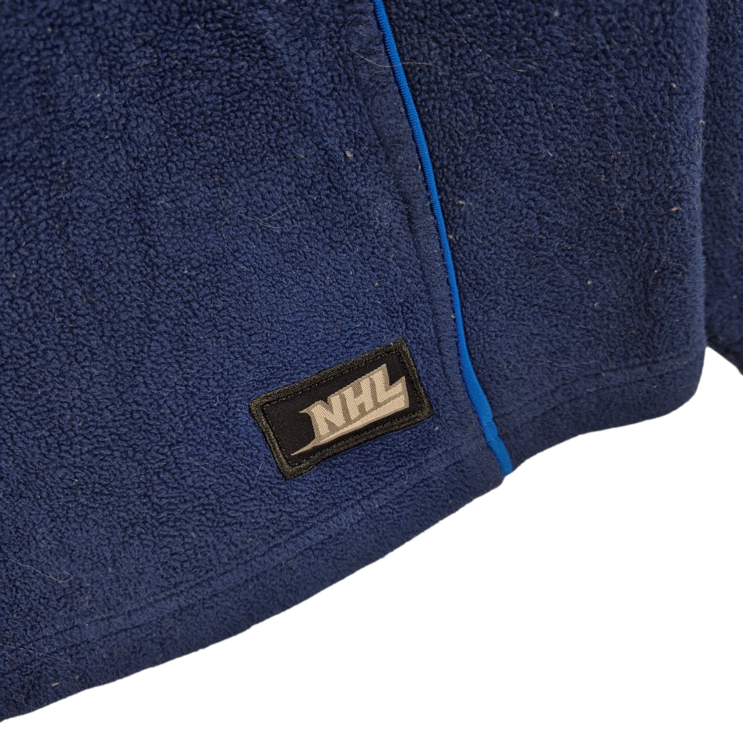 NHL Winnipeg Jets Dark Blue Embroidered Quarter Zip Fleece Jumper Size L