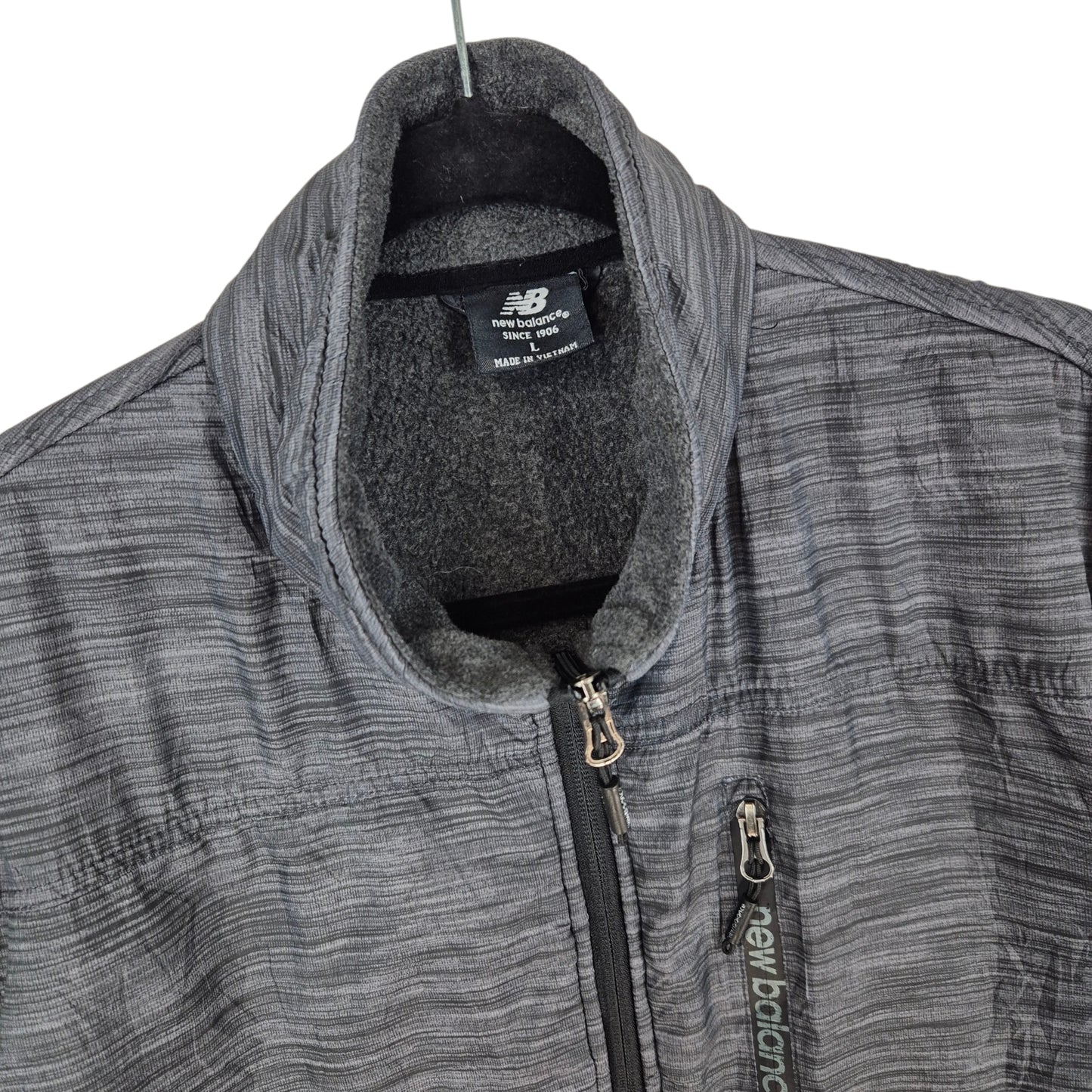 New Balance Grey Fleece Zip Jumper Size L