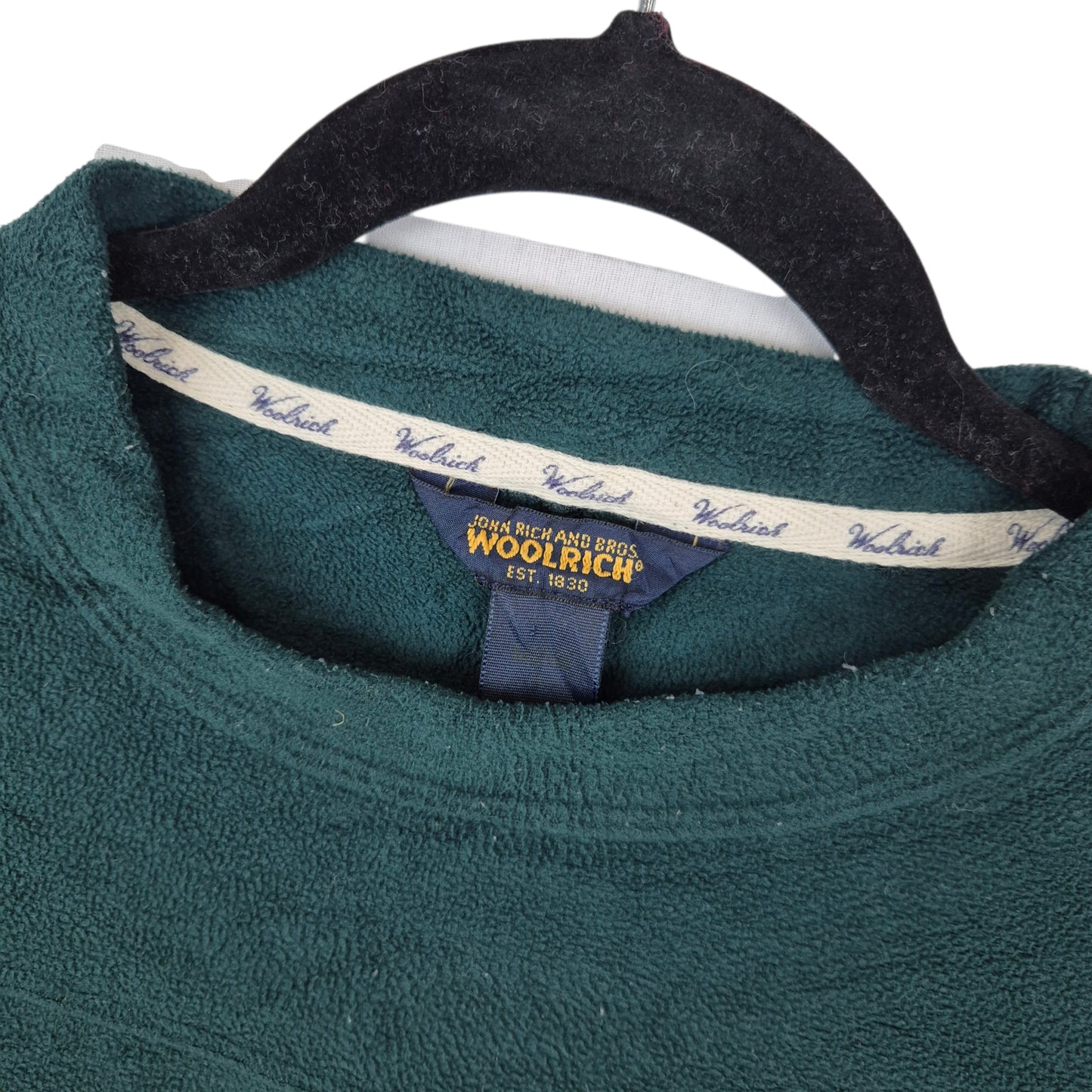 Vintage Woolrich 90's Dark Blue Crewneck Fleece Jumper Size 4XL