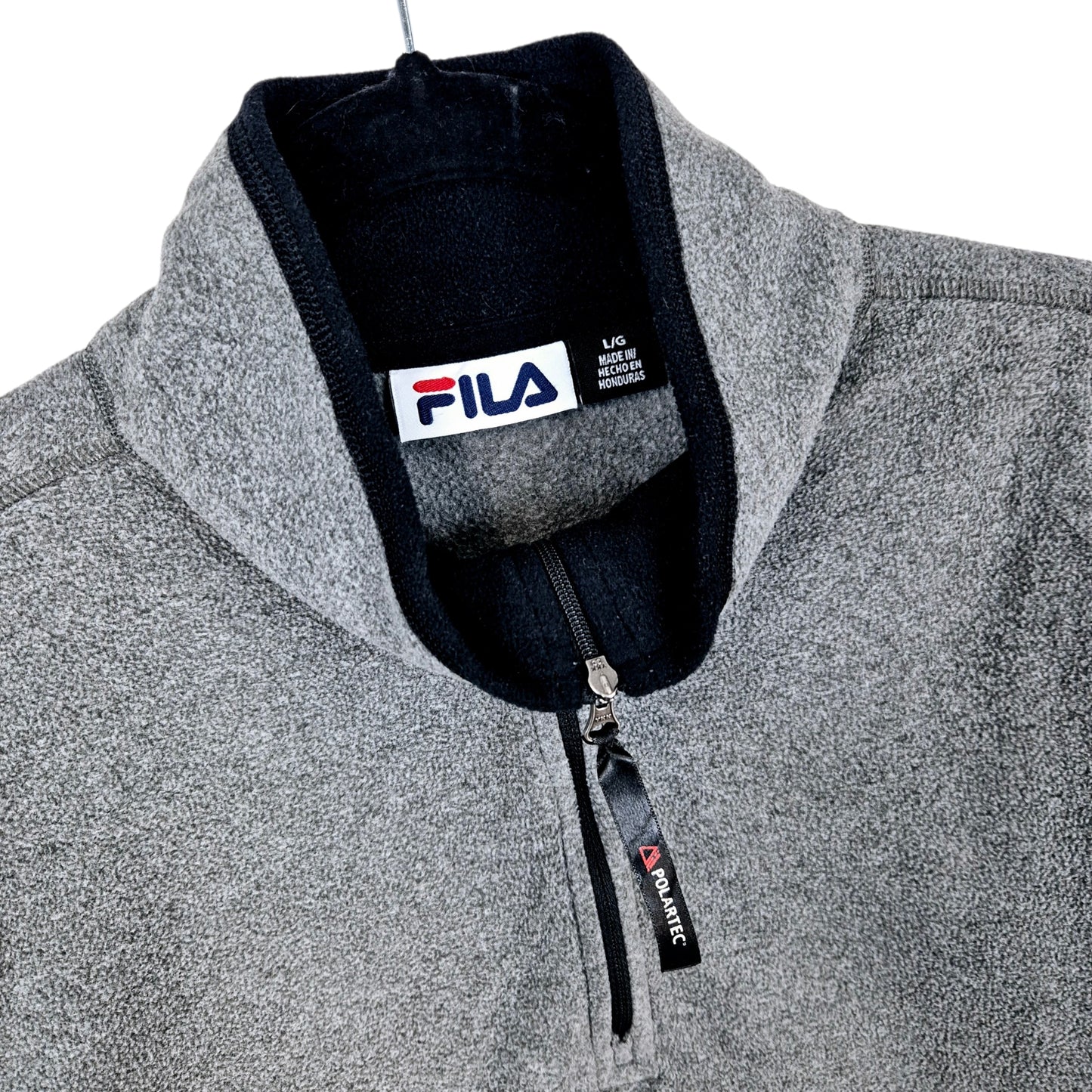 FILA Grey Quarter Zip Fleece Jumper Size L