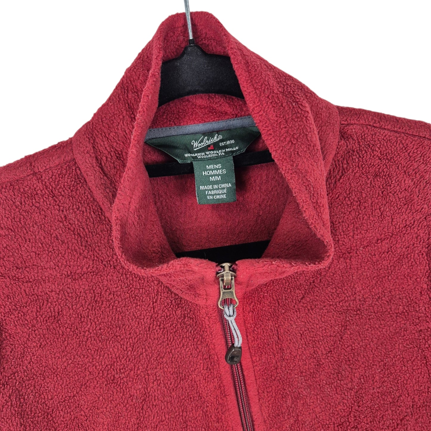 Vintage Woolrich 2000's Burgundy Fleece Vest Size M