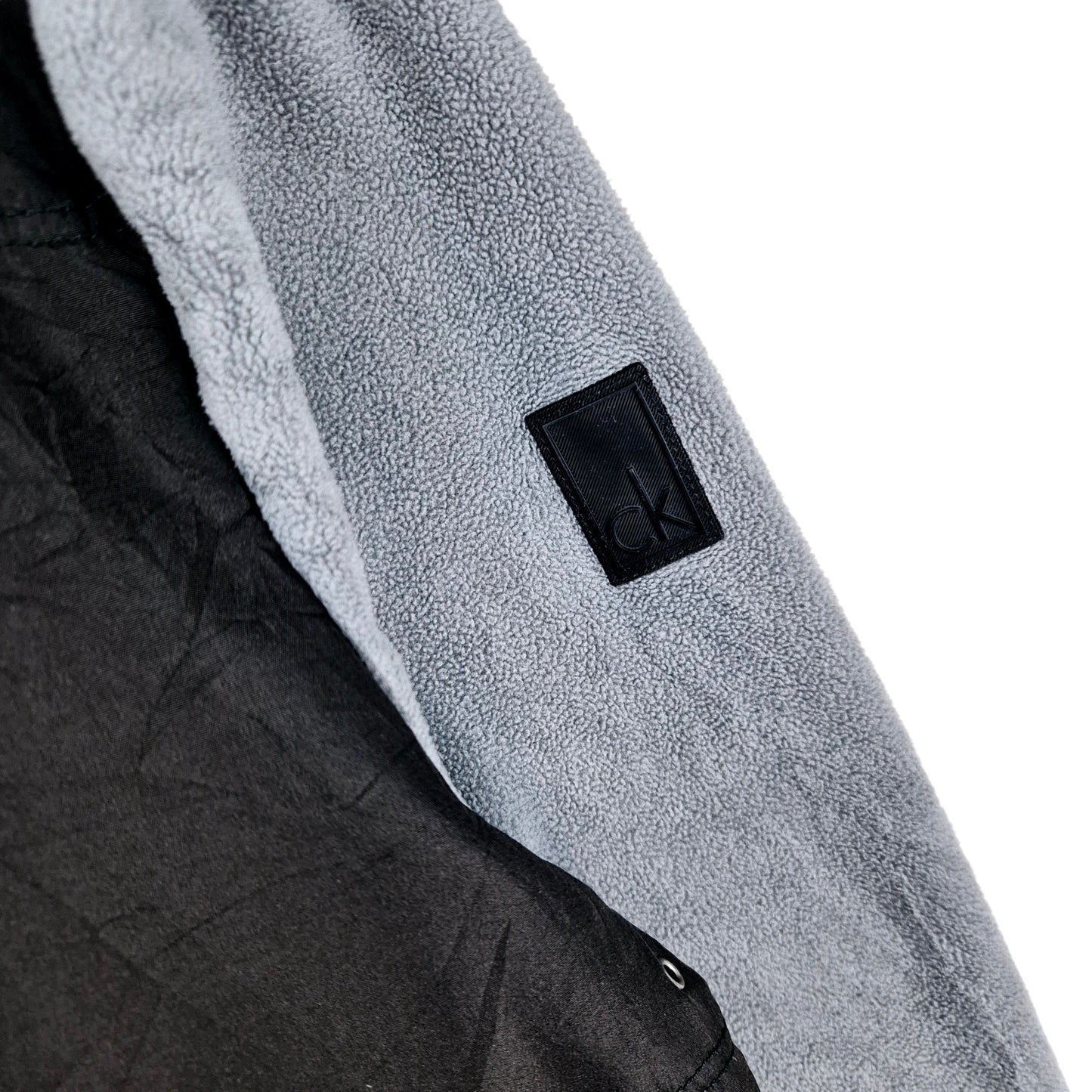 Calvin Klein Grey Fleece Zip Jumper Size L