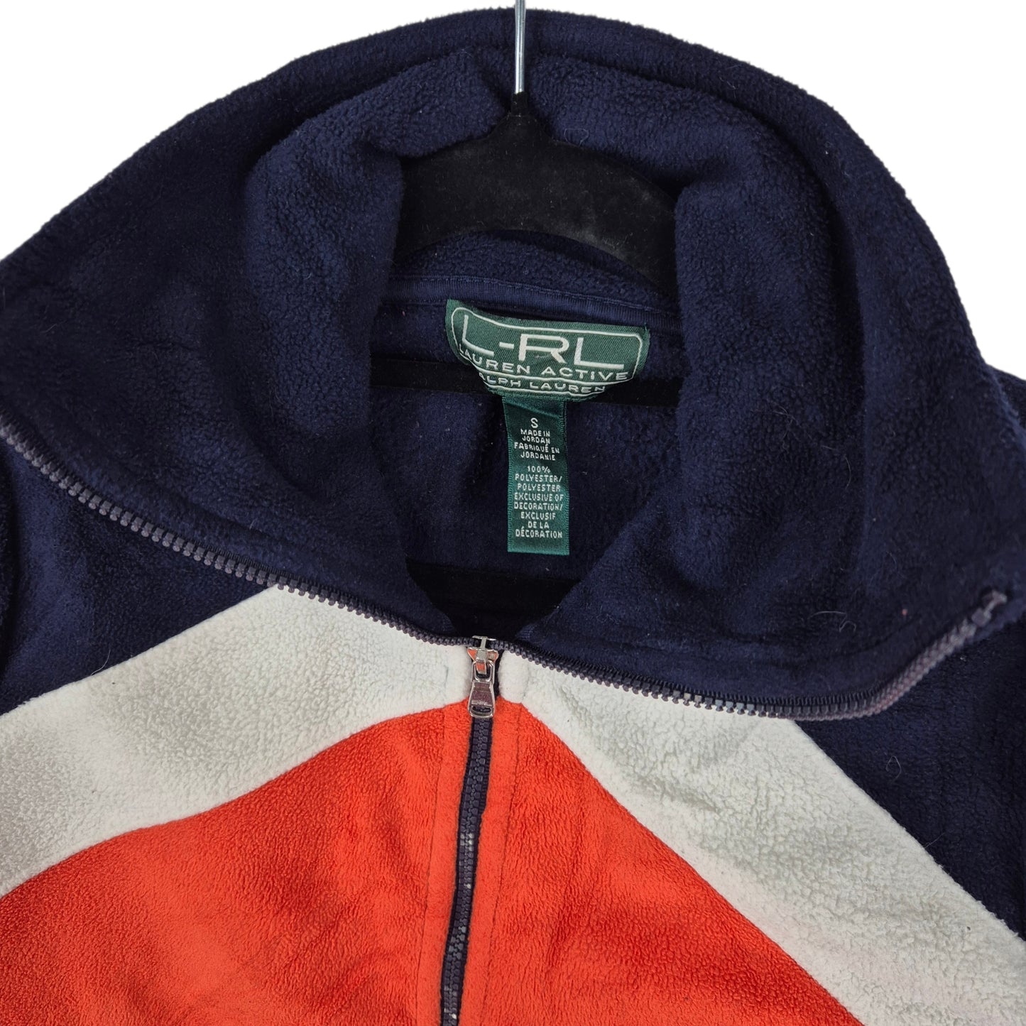 Vintage Ralph Lauren Green Label Womens Dark Blue Turtle Fleece Jumper Size S