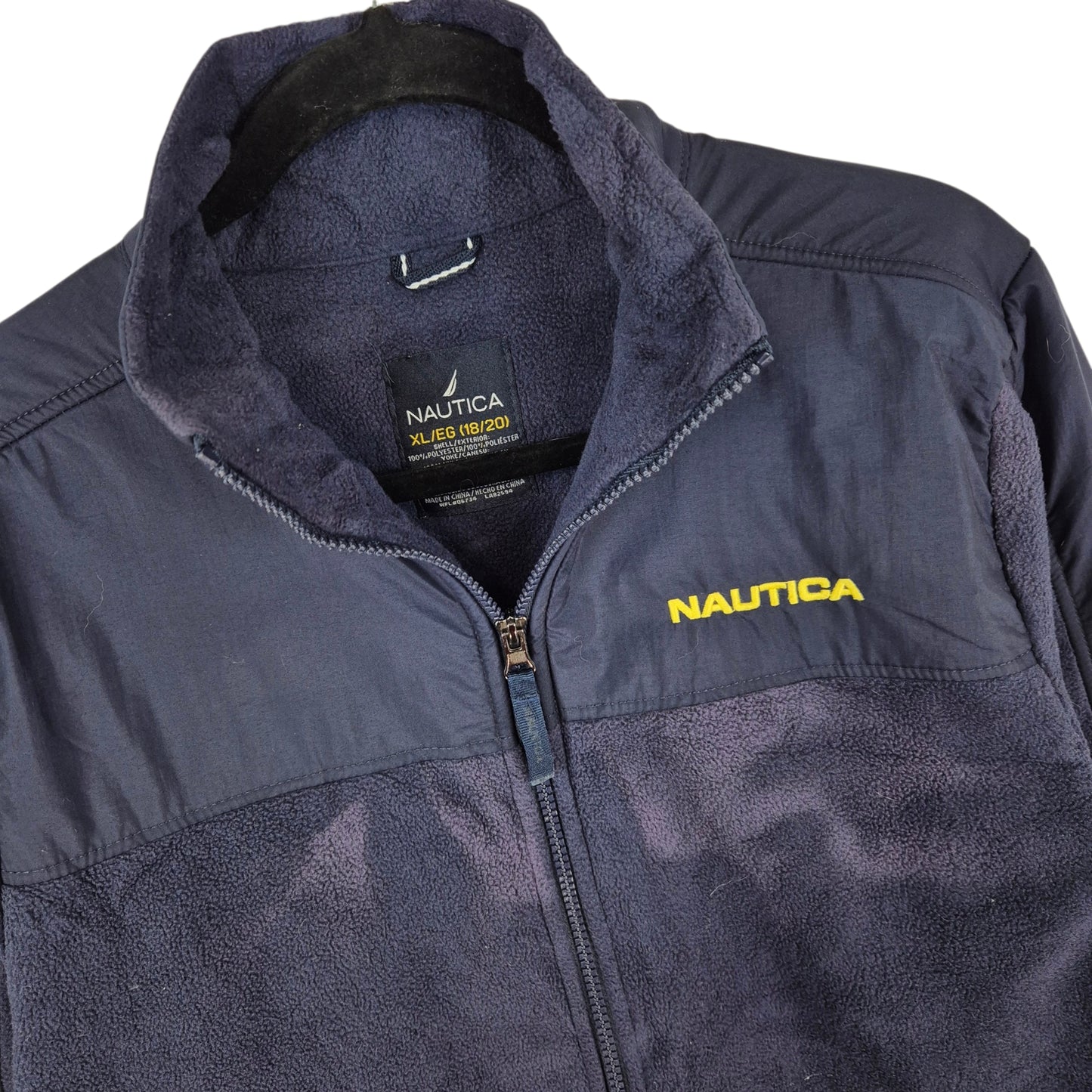 Nautica Dark Blue Fleece Zip Jumper Size S
