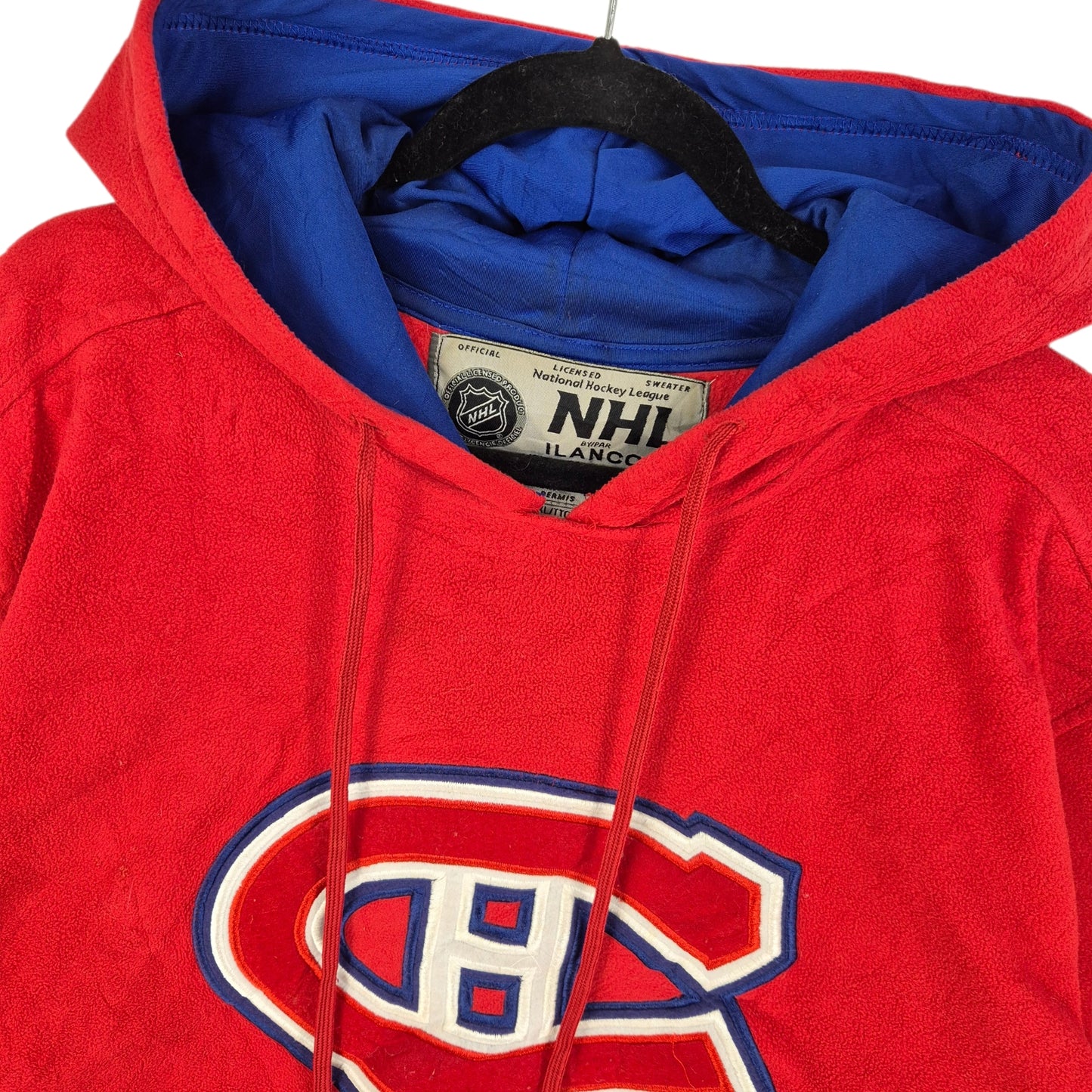 NHL Montreal Canadiens Red Embroidered Fleece Hoodie Size 2XL