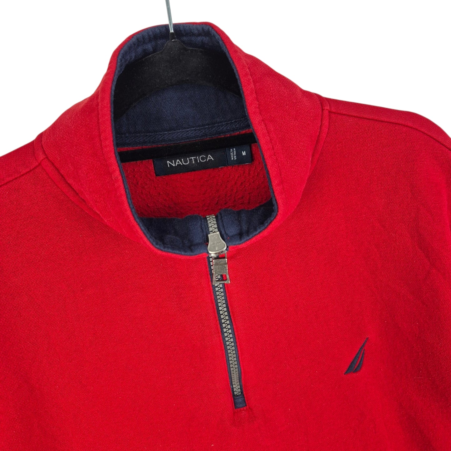 Nautica Red Quarter Zip Sweater Size M