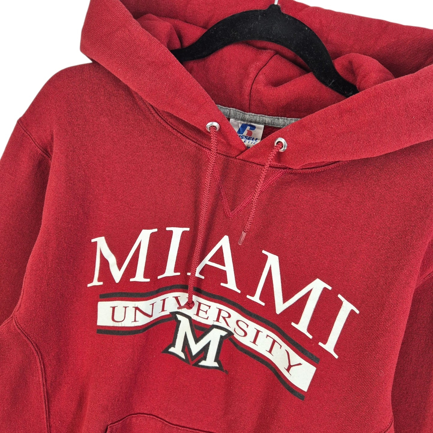Vintage Russell Athletic Miami University Red Hoodie Size M