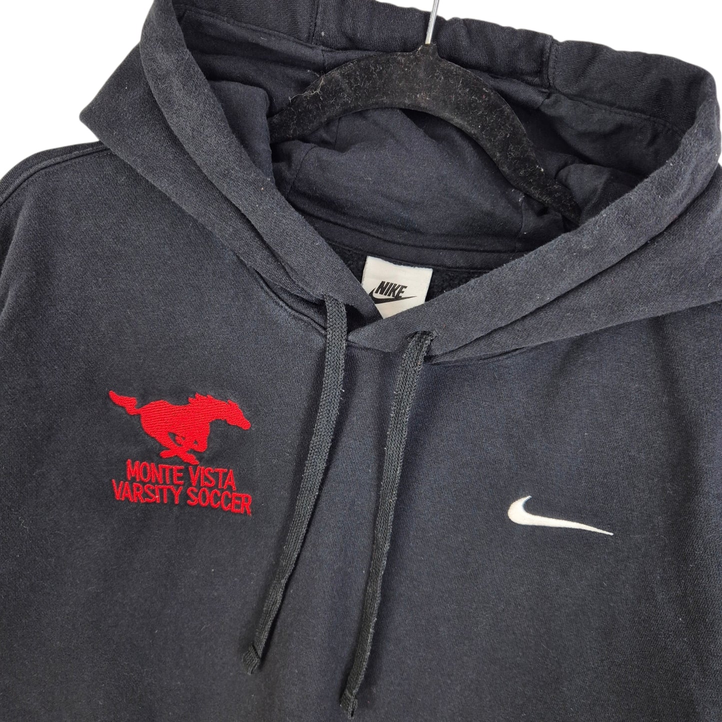 Nike Monte Vista Soccer Black Embroidered Hoodie Size L