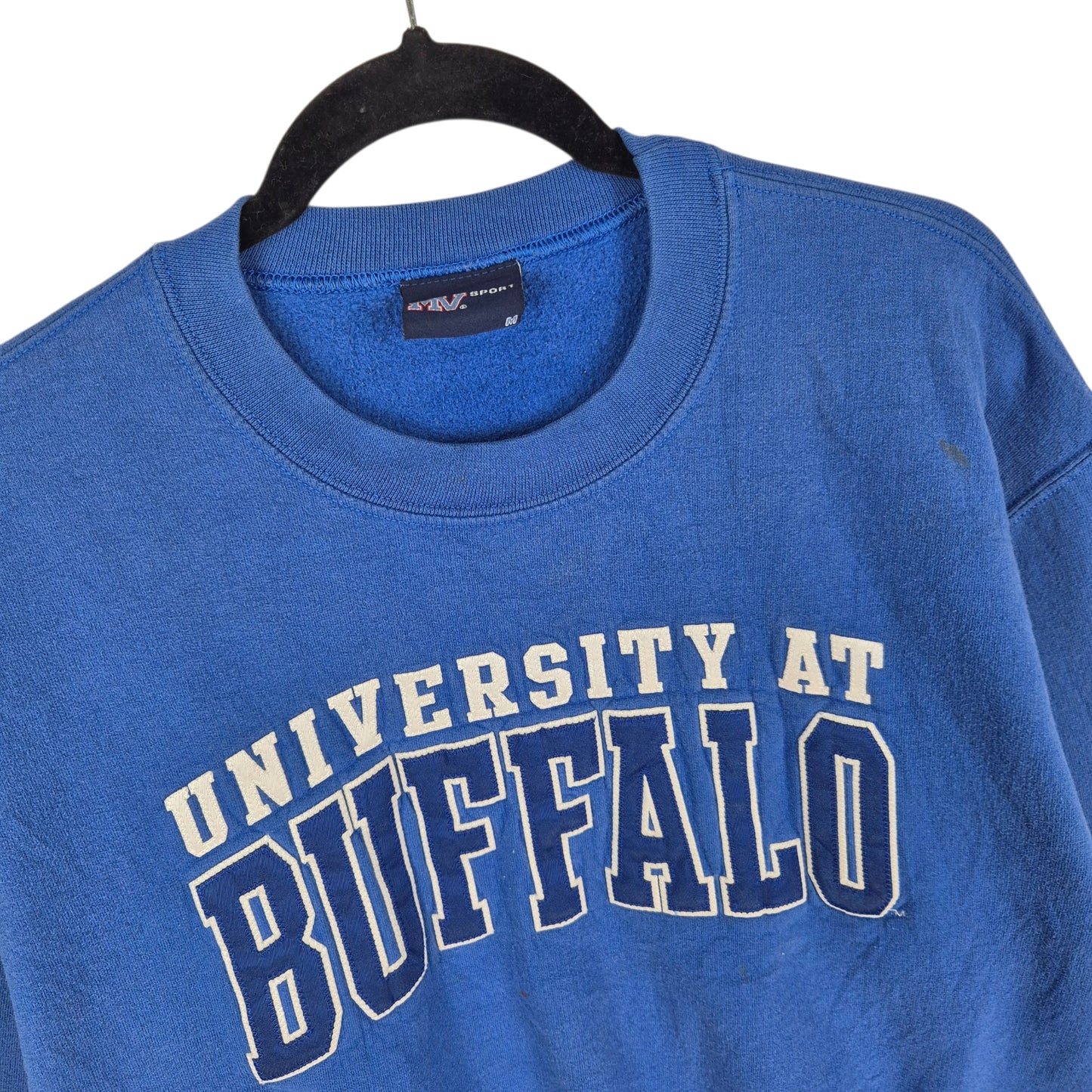 Vintage University At Buffalo 90's Blue Embroidered Crewneck Sweater Size M