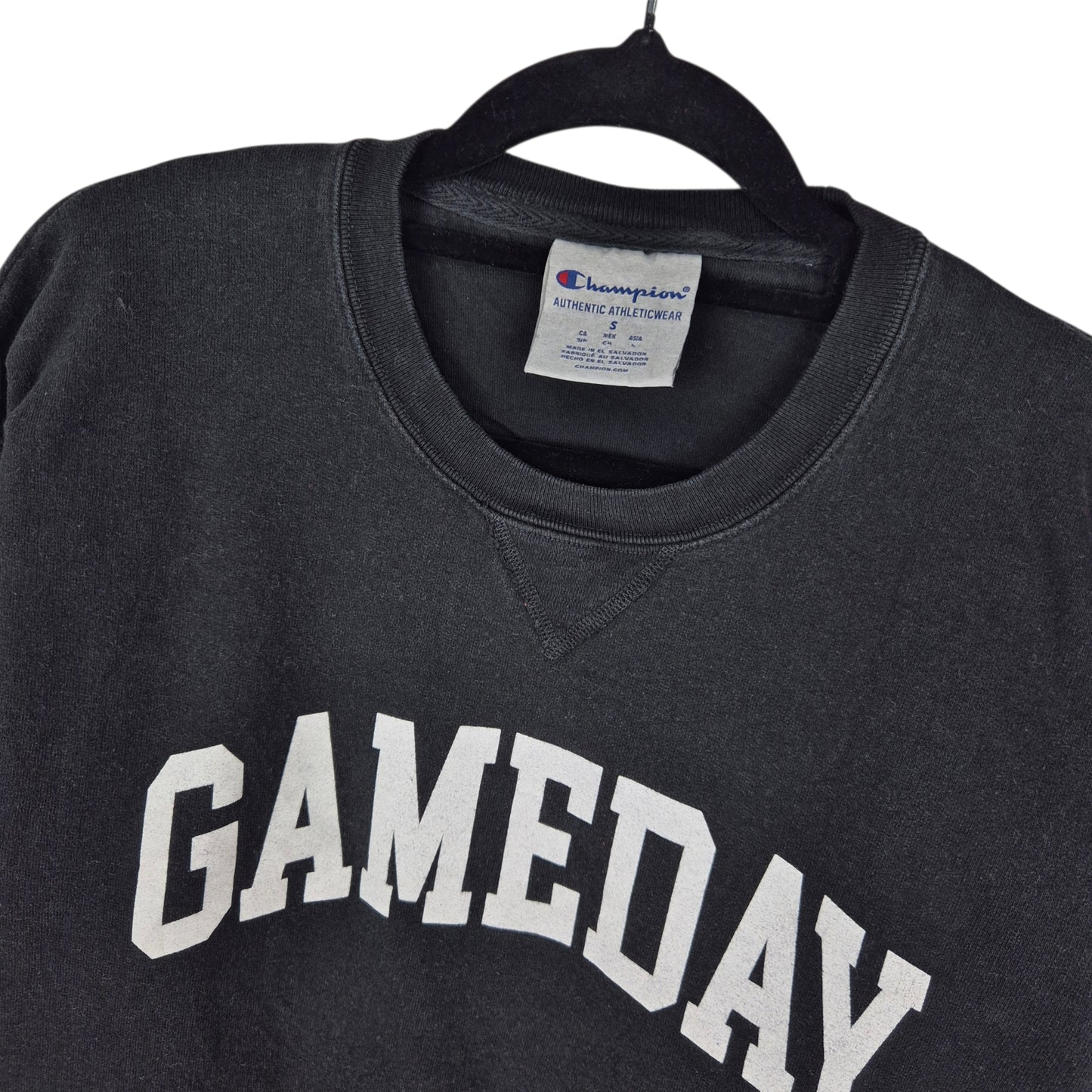Champion Black Gameday Crewneck Sweater Size S
