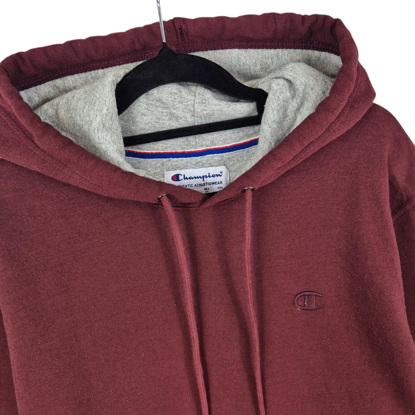 Champion Burgundy Basic Embroidered Hoodie Size S