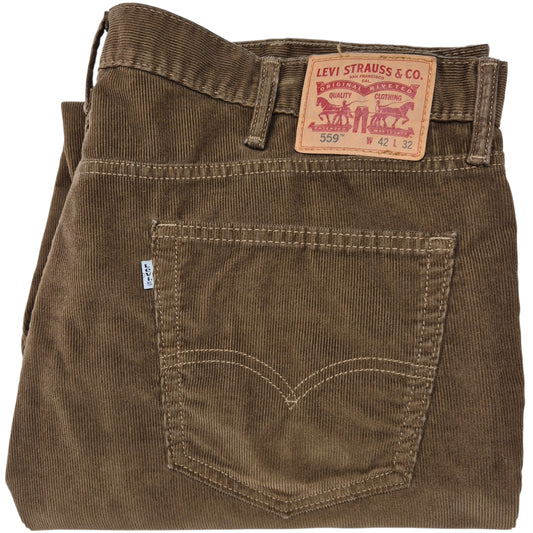 Levis 559 Jeans Brown Corduroy Denim W42