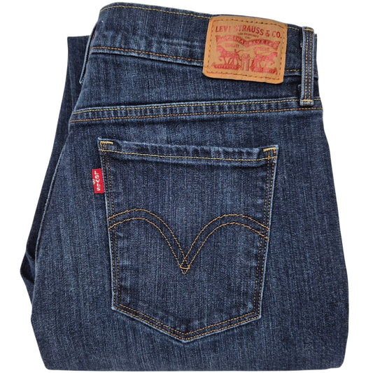 Levis 505 Jeans Womens Dark Blue Straight Leg Denim W30