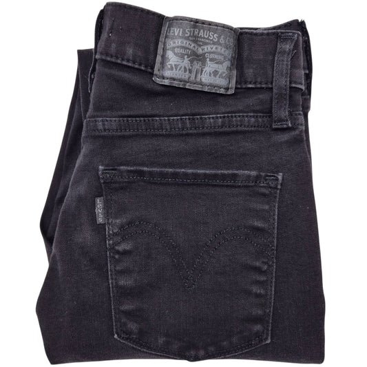 Levis Jeans Womens Black Straight Leg Stretch Denim W25