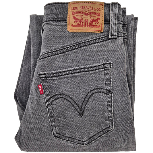 Levis Jeans Womens Grey Ribcage Straight Ankle Denim W26