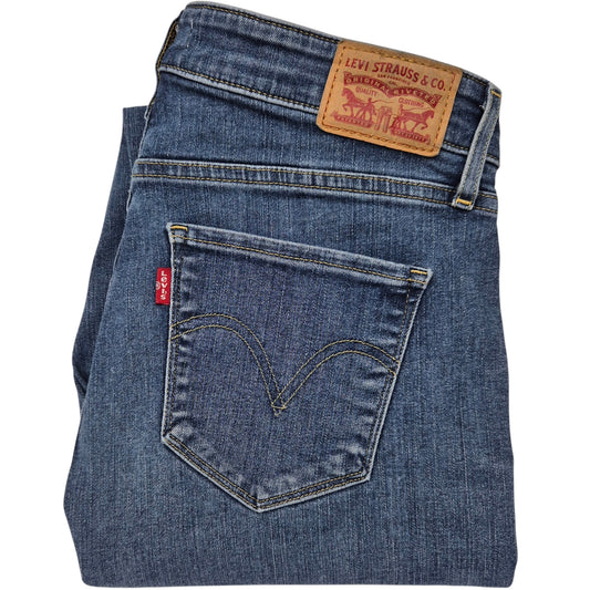Levis Jeans Womens Blue Classic Mid Rise Skinny Stretch Denim W30