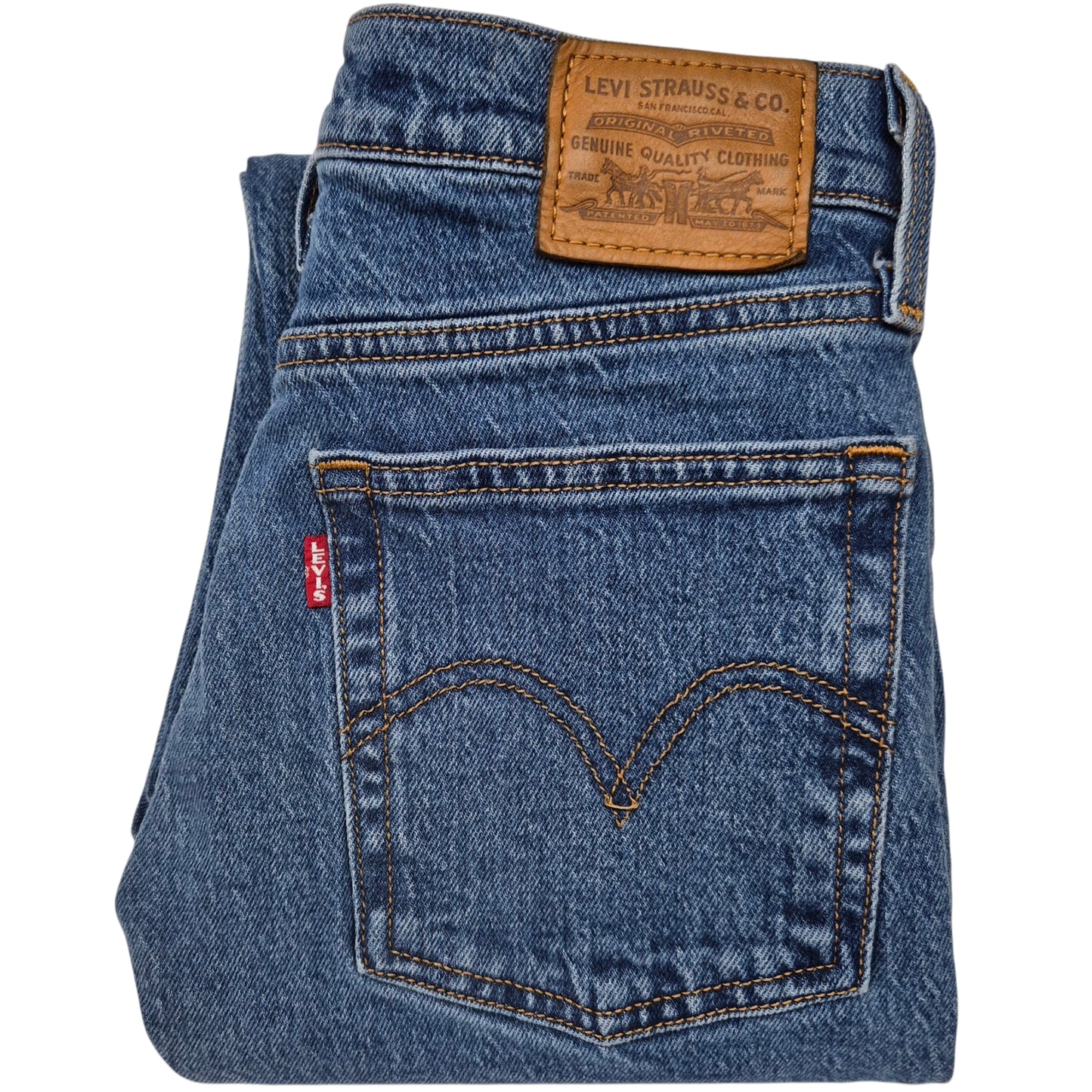 Levis Premium Jeans Womens Blue Wedgie Straight Leg Denim W24
