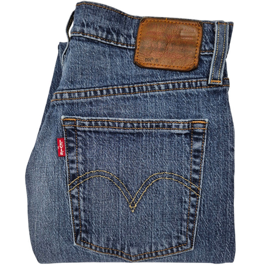 Levis Premium 501 Jeans Womens Blue Skinny Denim W27