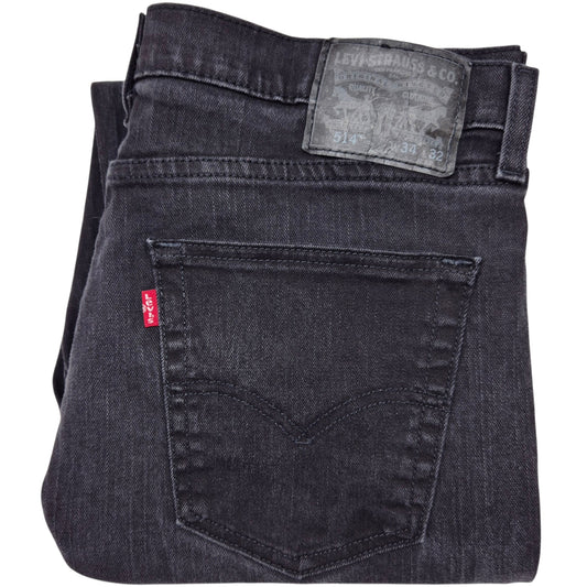 Levis 514 Jeans Black Regular Straight Leg Stretch Denim W34