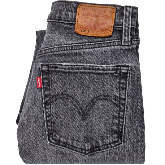 Levis Premium 501 Jeans Womens Grey Heavy Skinny Denim W26