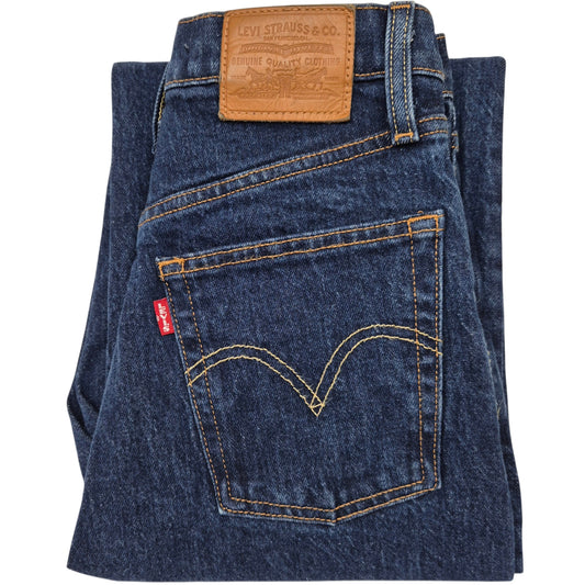 Levis Premium Jeans Womens Dark Blue Ribcage Straight Heavy Denim W24