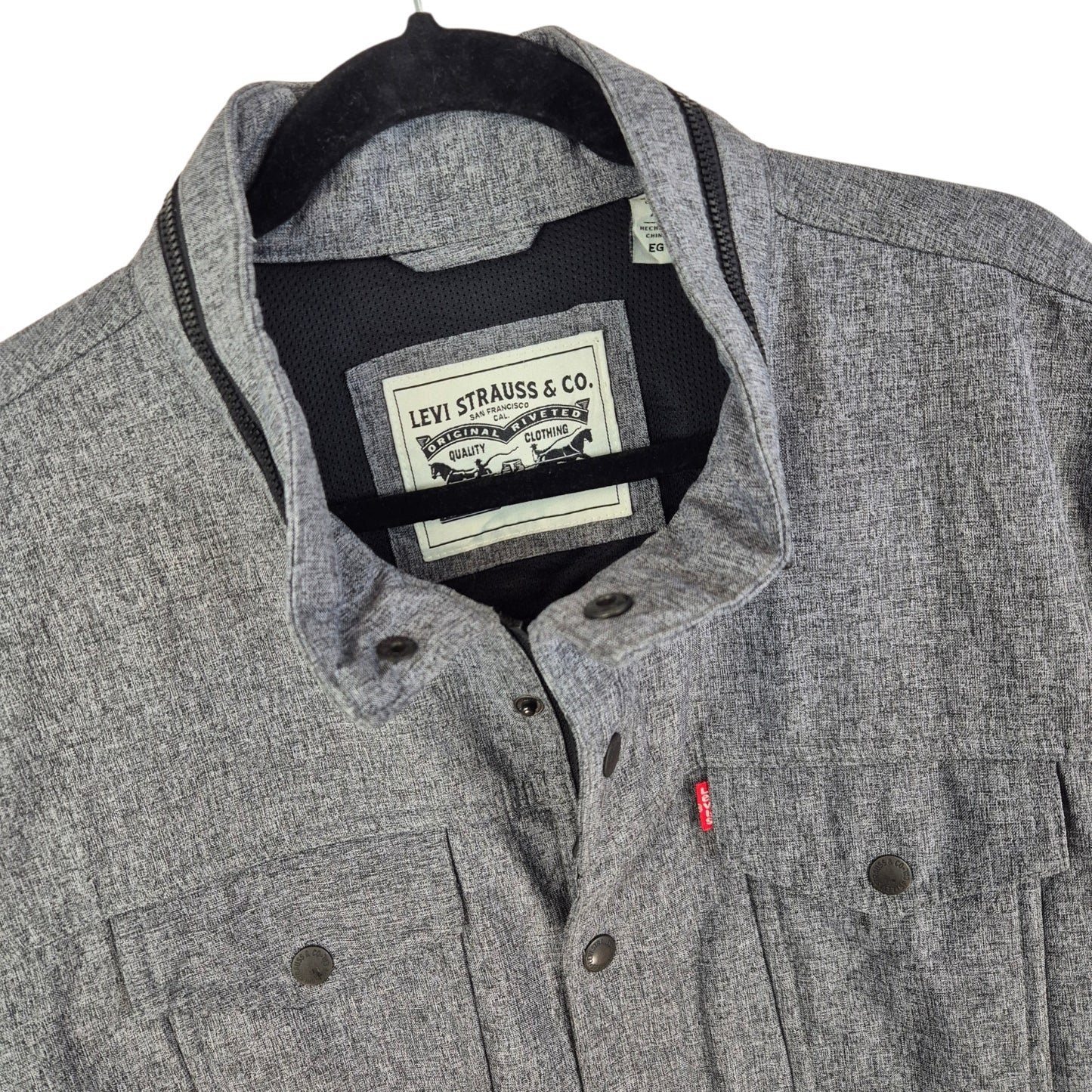 Levis Grey Windbreaker Jacket Size XL