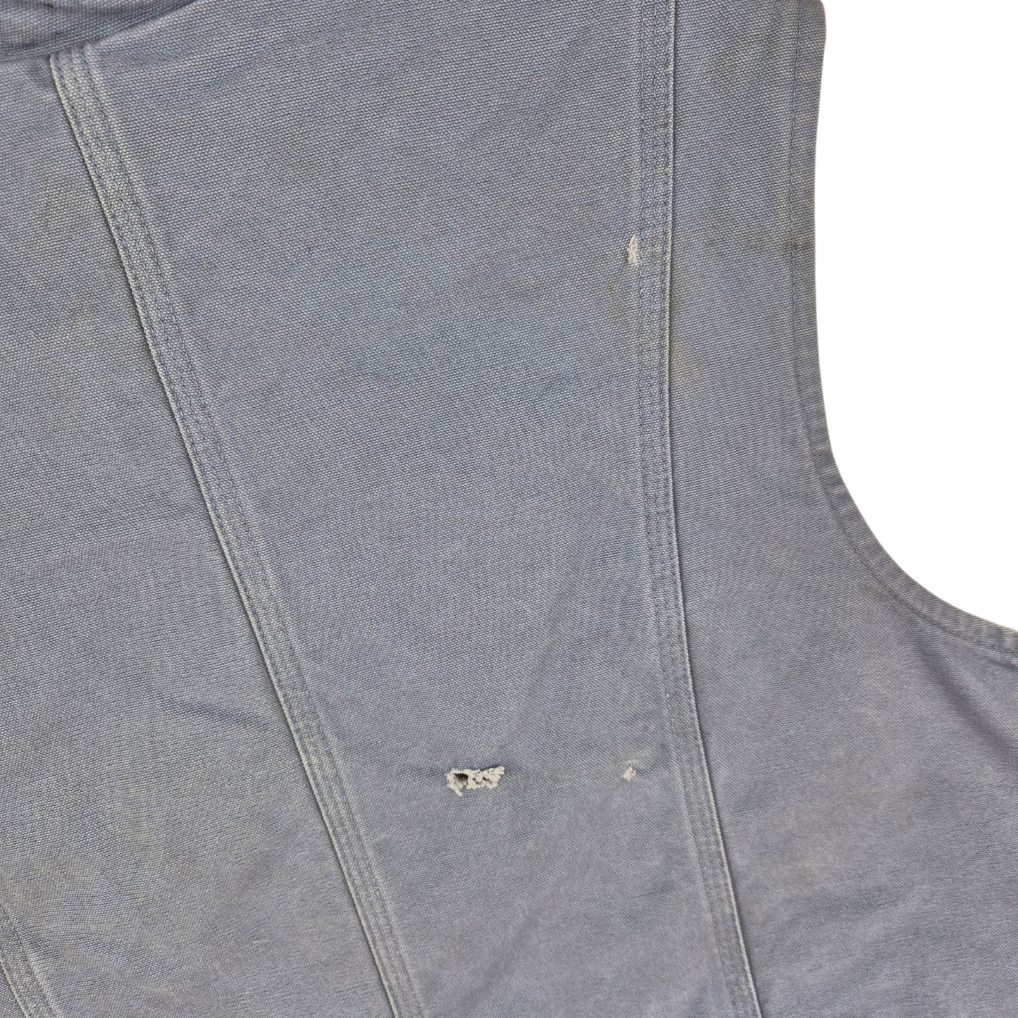 Vintage Carhartt Womens Steel Blue Heavy Fleece Insulated Denim Vest Size 2XL